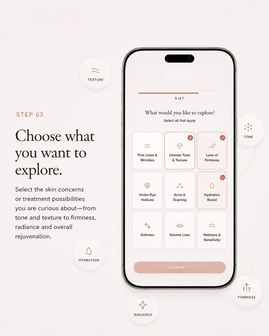 Step 3 - choose the skin concerns you want to explore